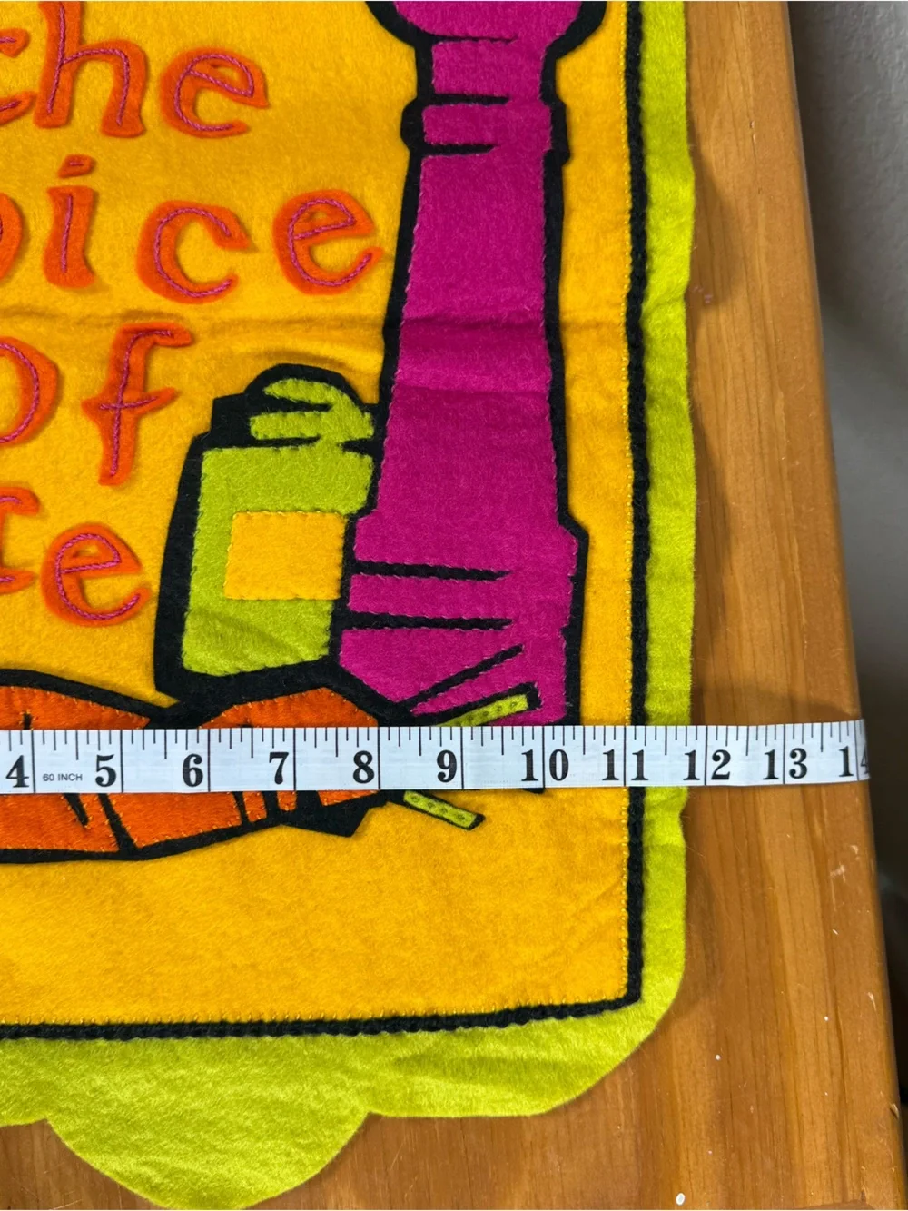 Bright Yellow Felt Wall Hanging - 